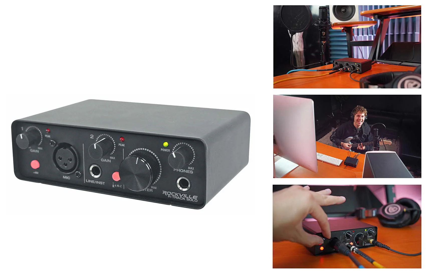 R-TRACK SOLO USB-C Audio Interface + RCM03 Condenser Microphone Bundle - Image 10