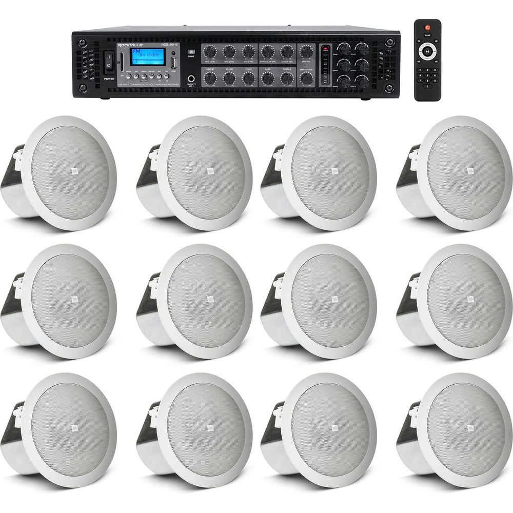 CONTROL 12C/T White 12-Pack + RCS180-6 6-Zone 180W Amp Bundle - Image 2