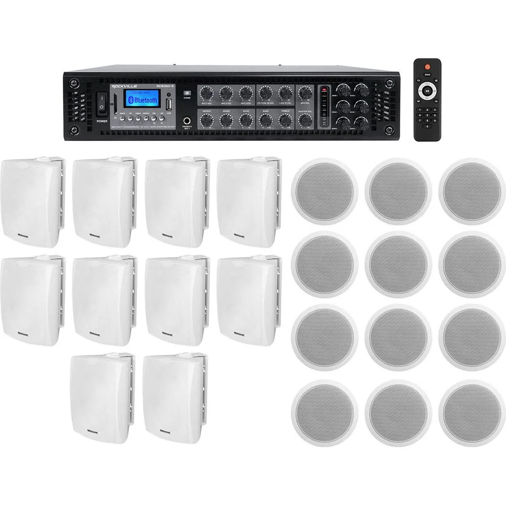 WET-6 White 10-Pack + CCL6T White 12-Pack + RCS350-6 Amplifier Bundle - Image 2
