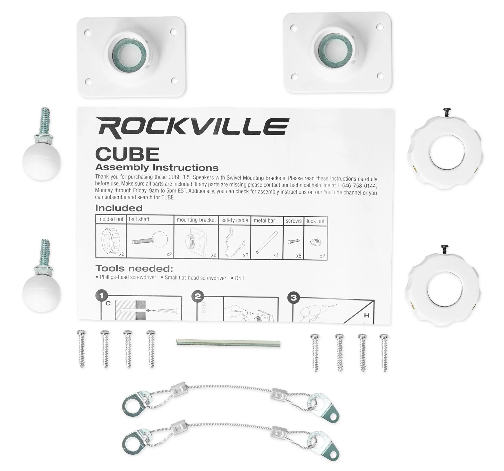 RCS80-1 2-Pack + Cube 70V White + VOL70100 White Bundle - Image 13