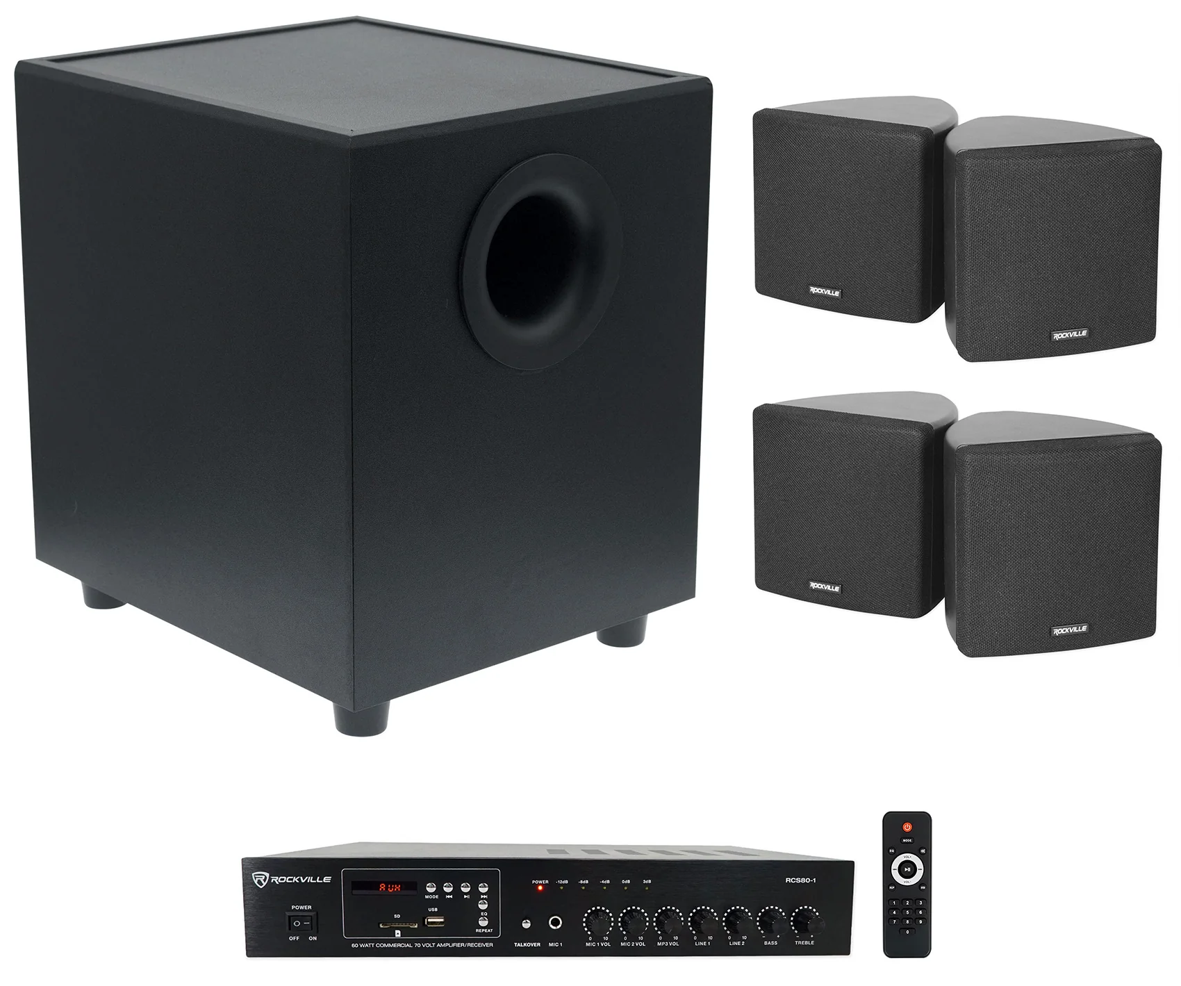 Cube Black 2-Pack + CT80-SUB + RCS80-1 Bundle