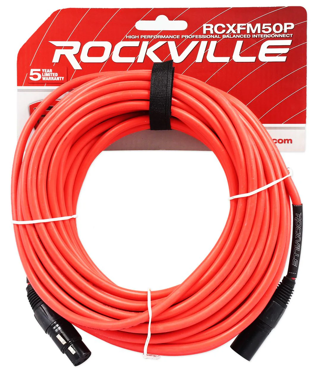 REAN XLR 50' Cables 3-Pack (Black/Blue/Red) Bundle - Image 6