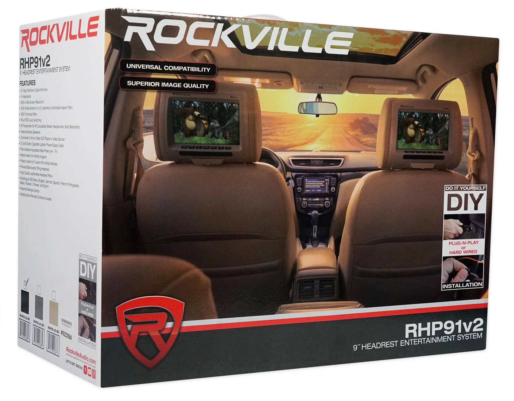 RHP91-BK Black Headrest Monitors + RFH3 IR Headphones 2-Pack Bundle - Image 6