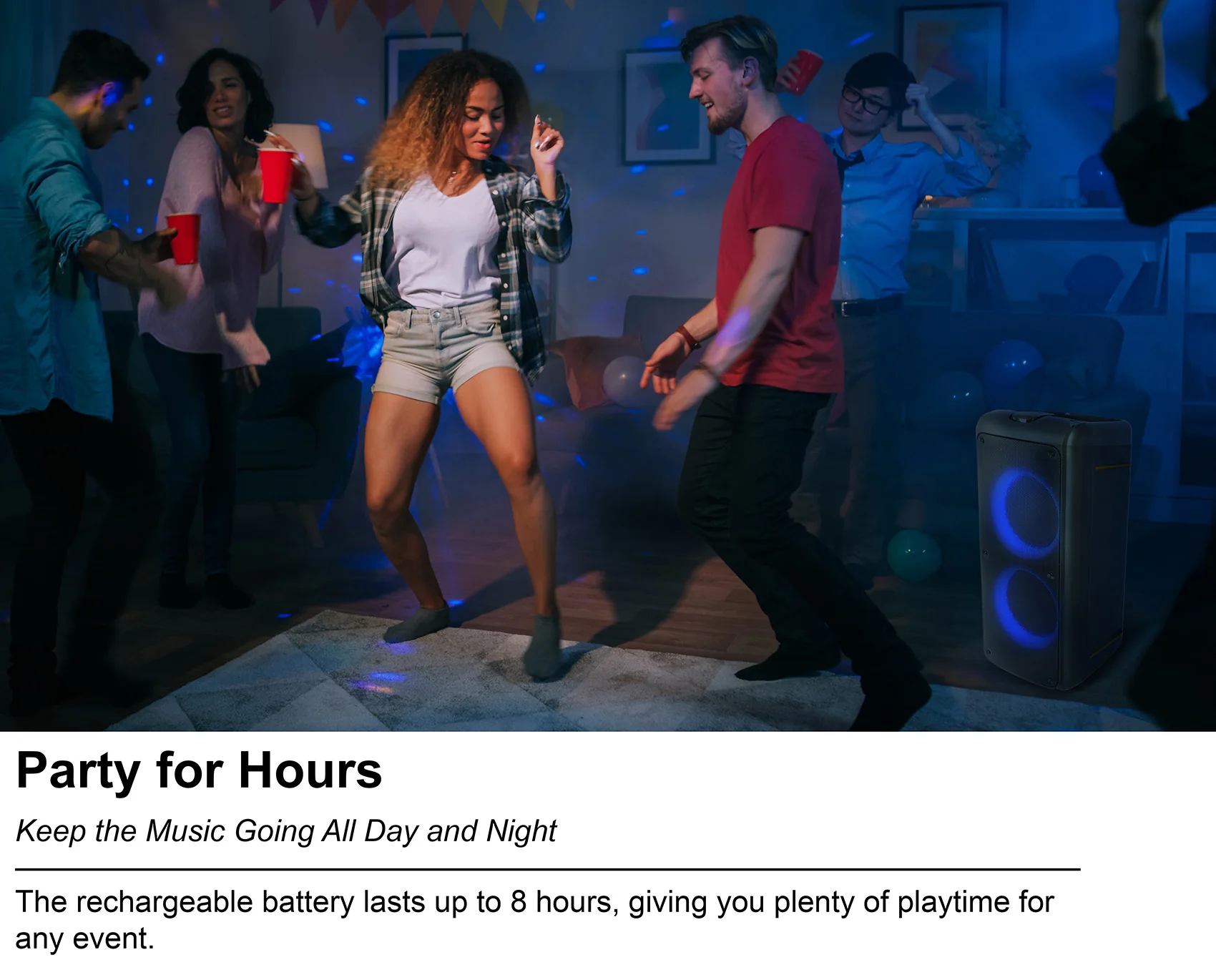 ROCK PARTY 9 Party Speaker Karaoke Bundle with Wireless Microphones - Image 14