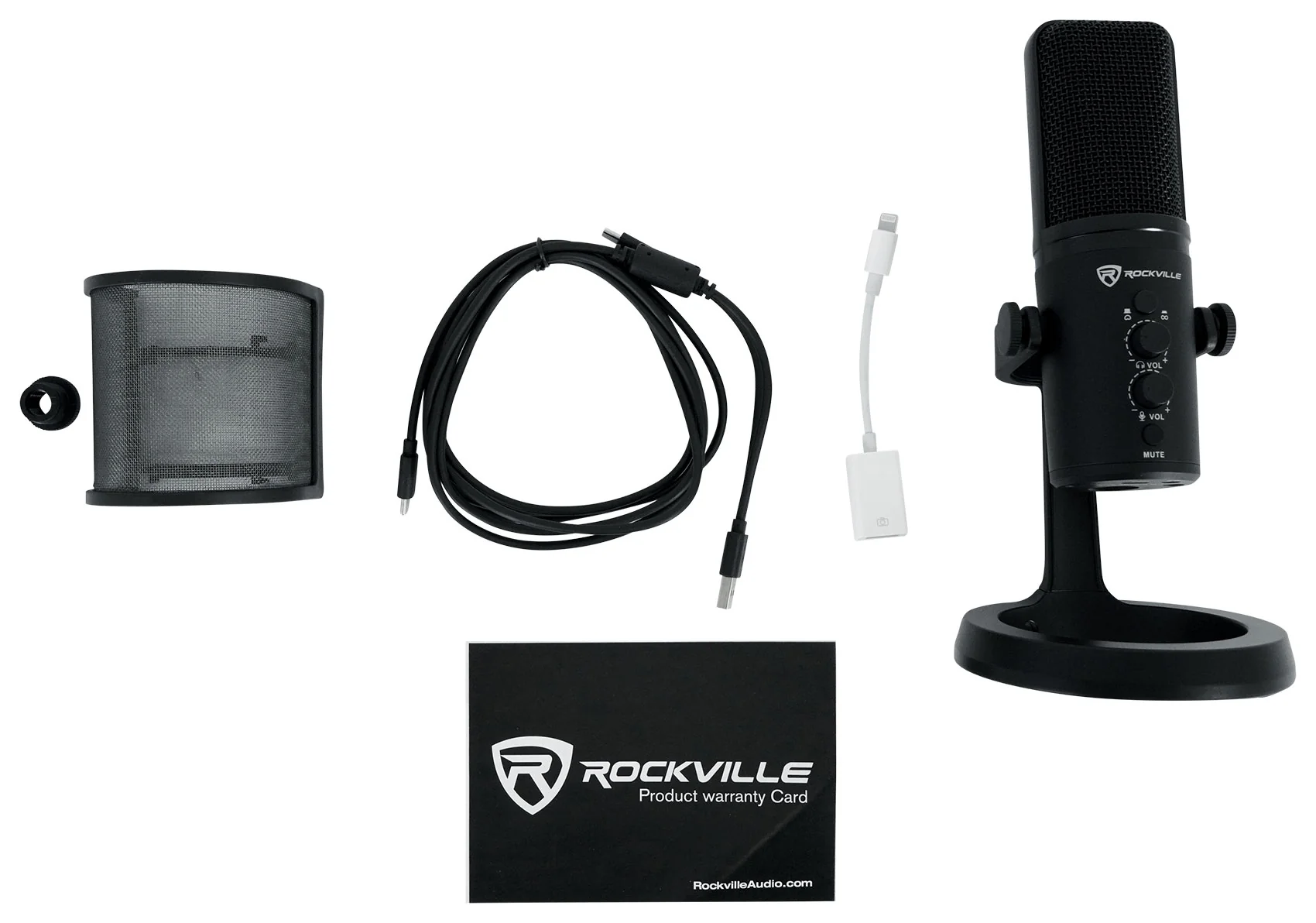 ROCK-STREAM PRO Mic + PRO-M50 Studio Headphones Bundle - Image 2