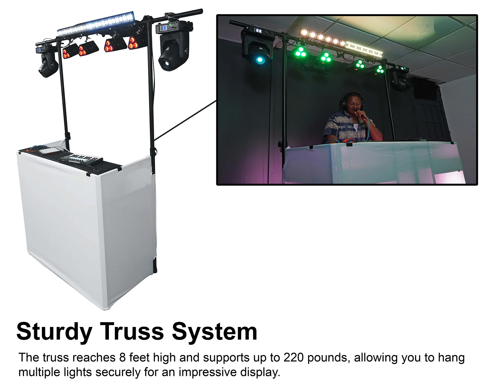 ROCKBOOTH TRUSS DJ Booth + BATTERY PAR 50 White 2-Pack Bundle - Image 18