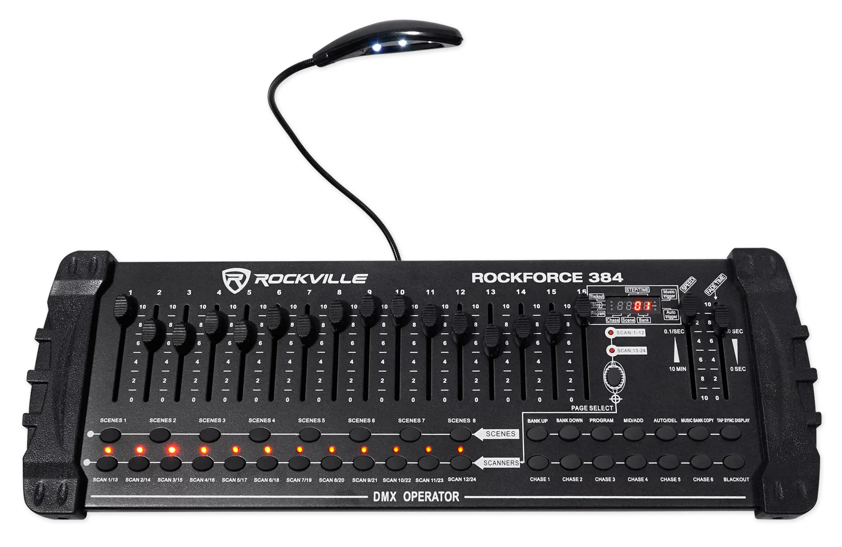 ROCKFORCE 384 + DMX-WTR + DMX-WRE + RockPAR50 16-Pack Bundle - Image 7