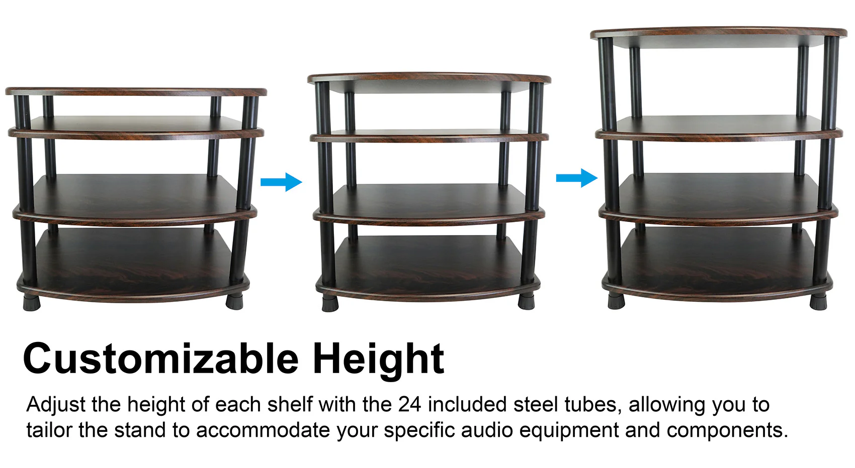 RockShelf 68D Dark Wood 2-Pack + SS28D Stands + FLX Dark Wood Bundle - Image 7