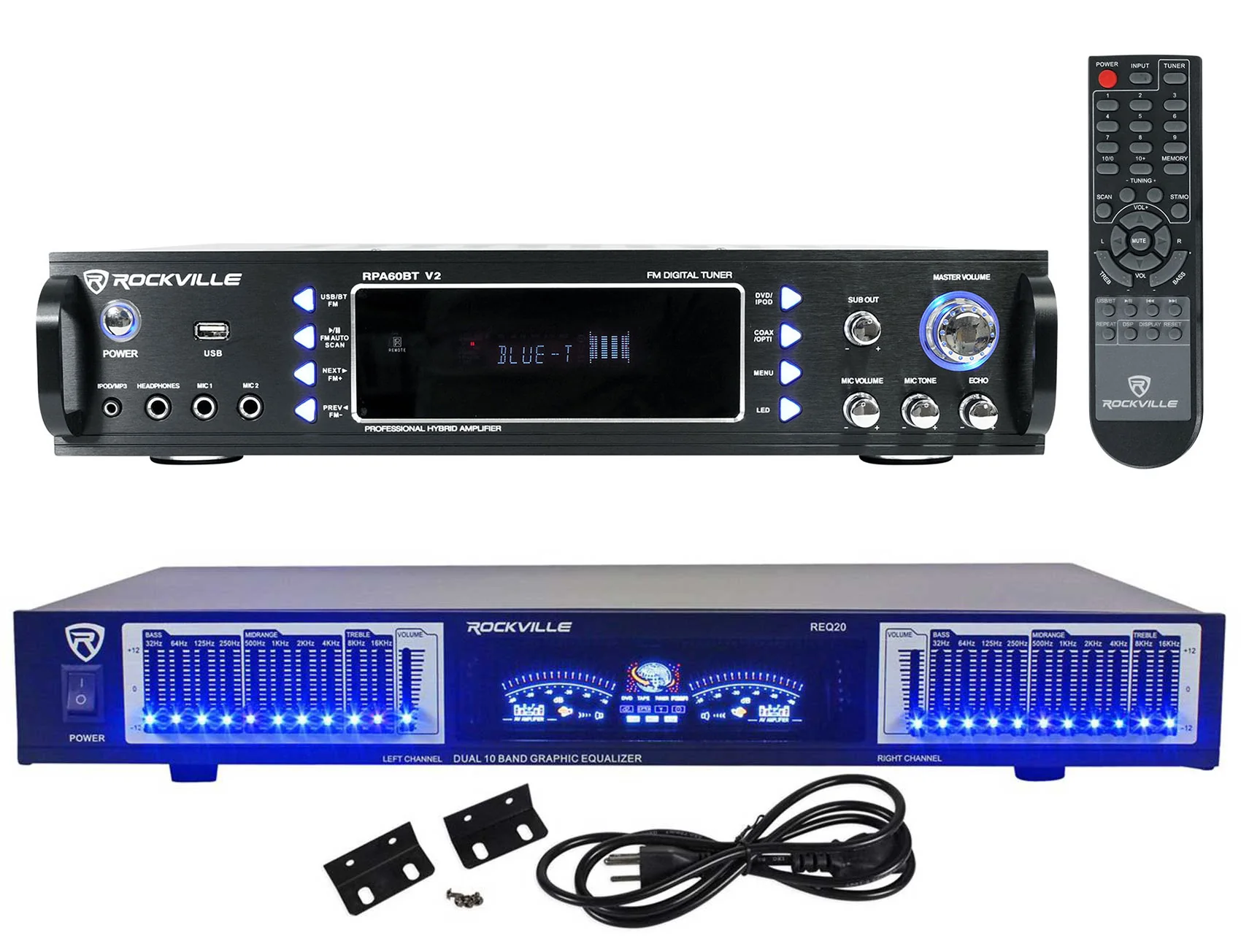 RPA60BT Receiver + REQ20 10-Band EQ Bundle