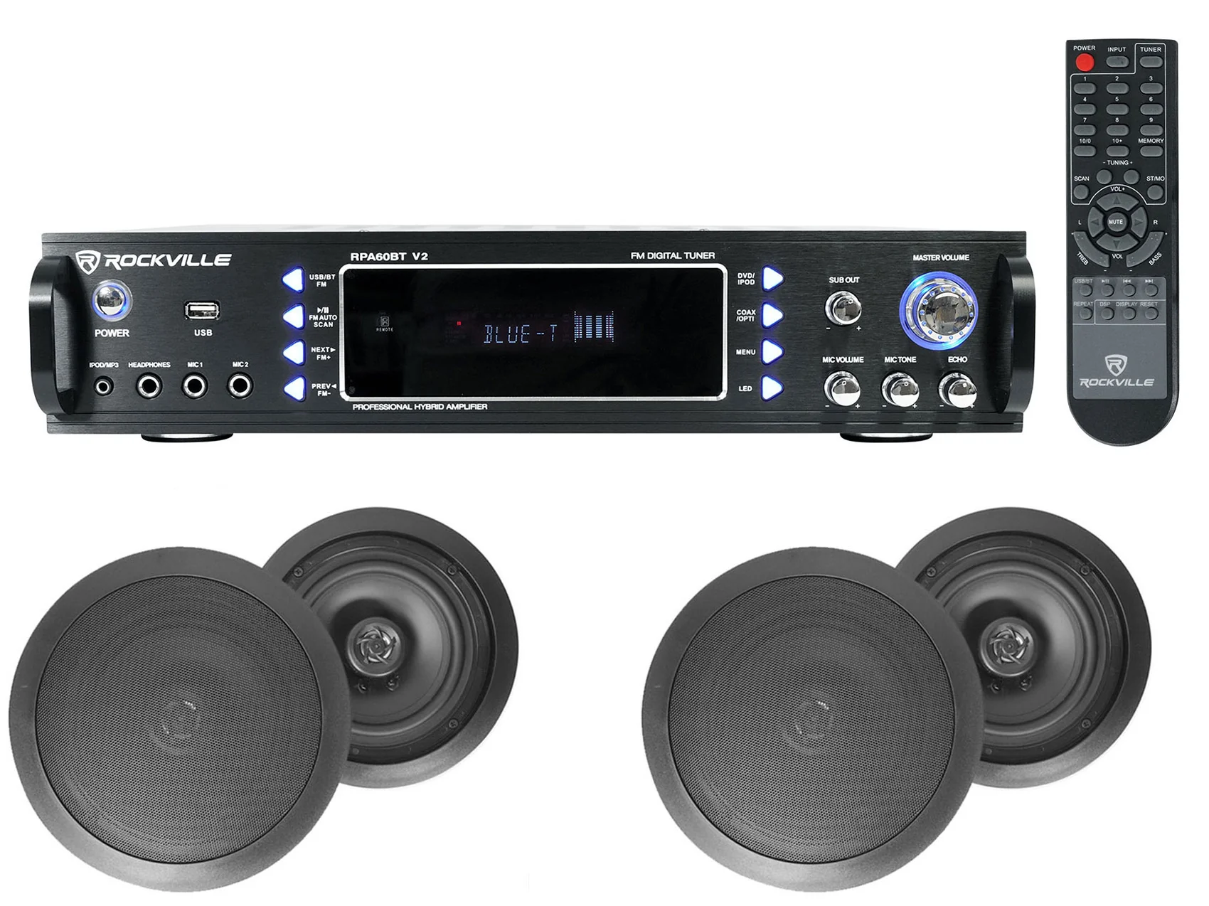 HC655 Black 4-Pack + RPA60BT V2 Receiver Bundle"