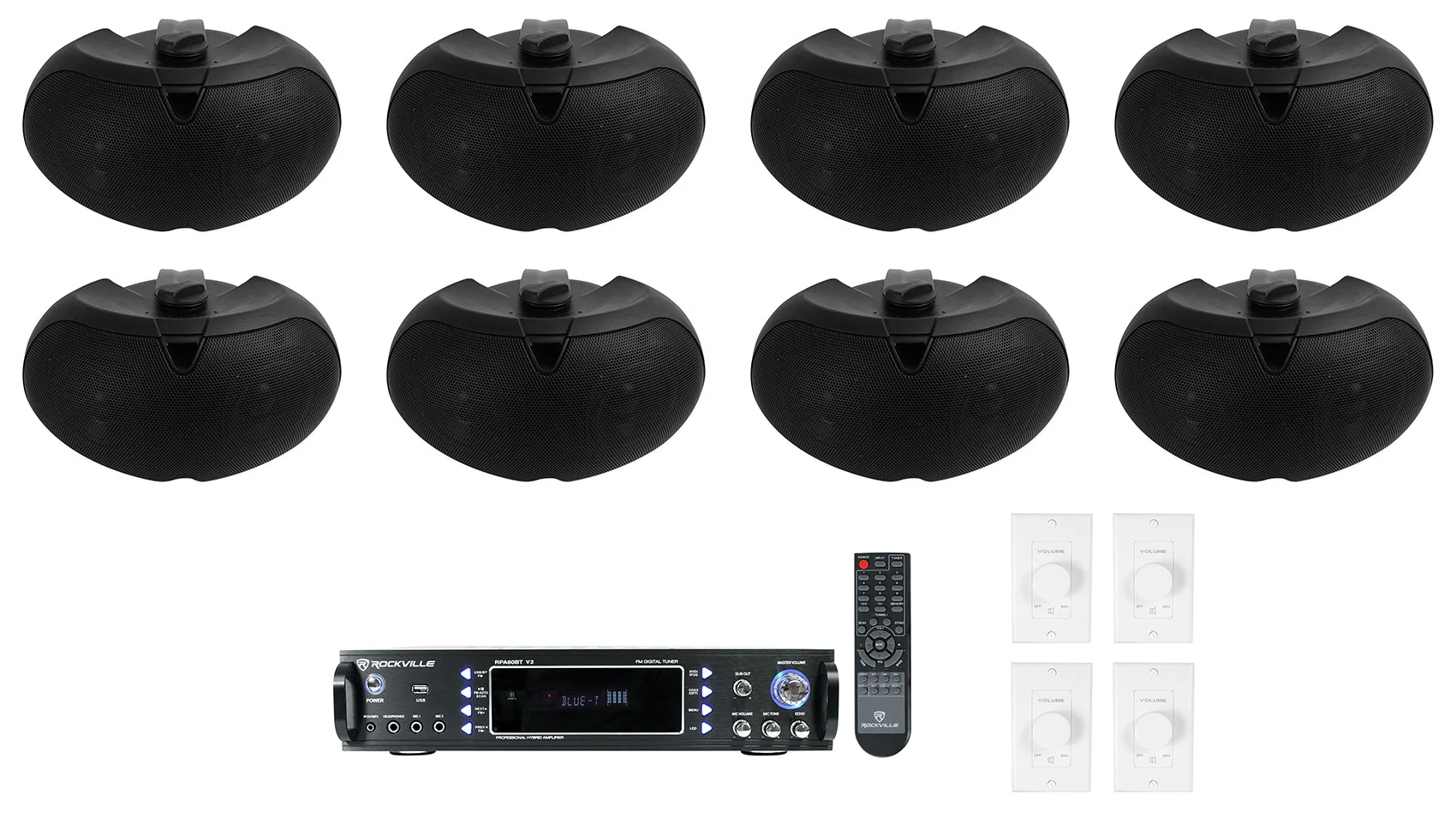 RPA60BT + D4-16 Black 8-Pack + VOL850 4-Pack Bundle