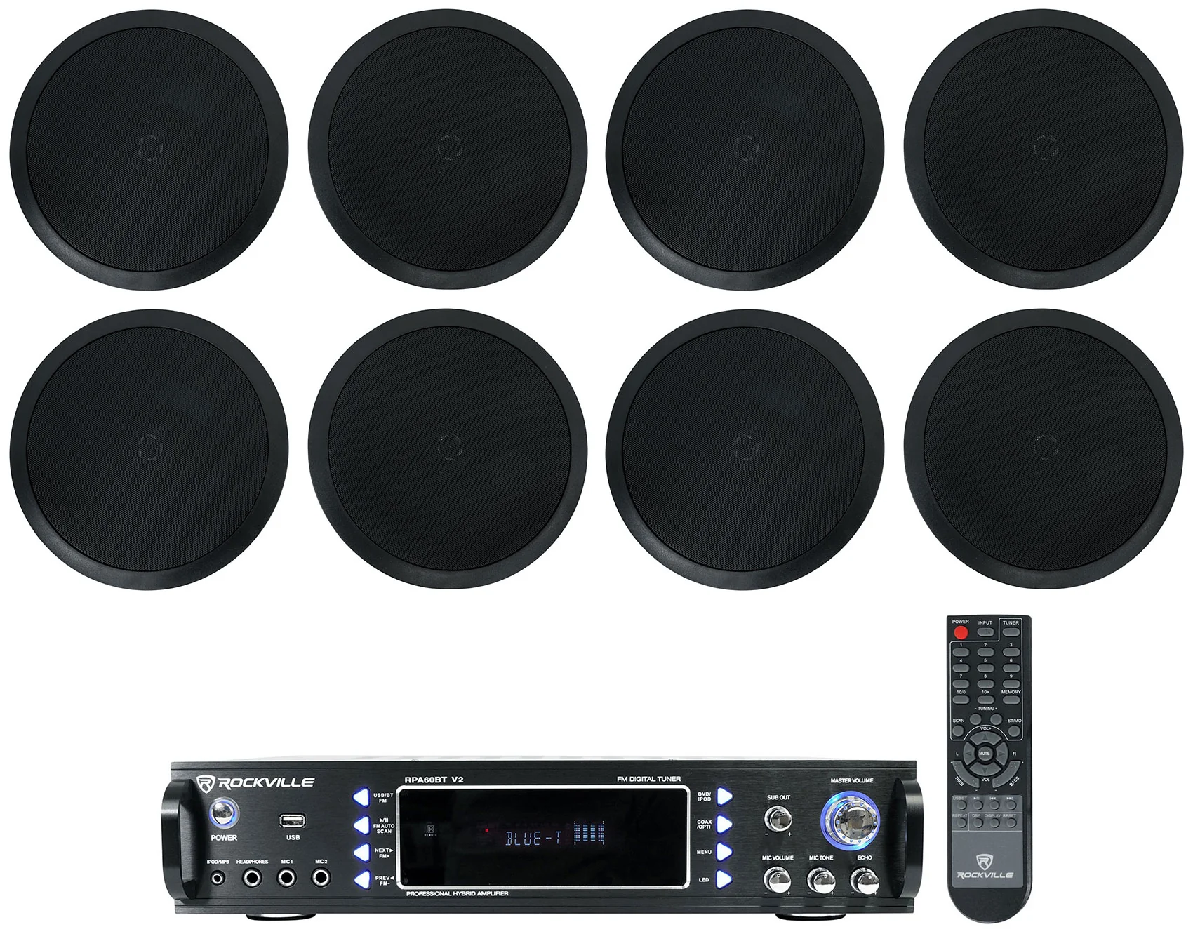 RPA60BT V2 + HC85-16 Black 8-Pack Bundle