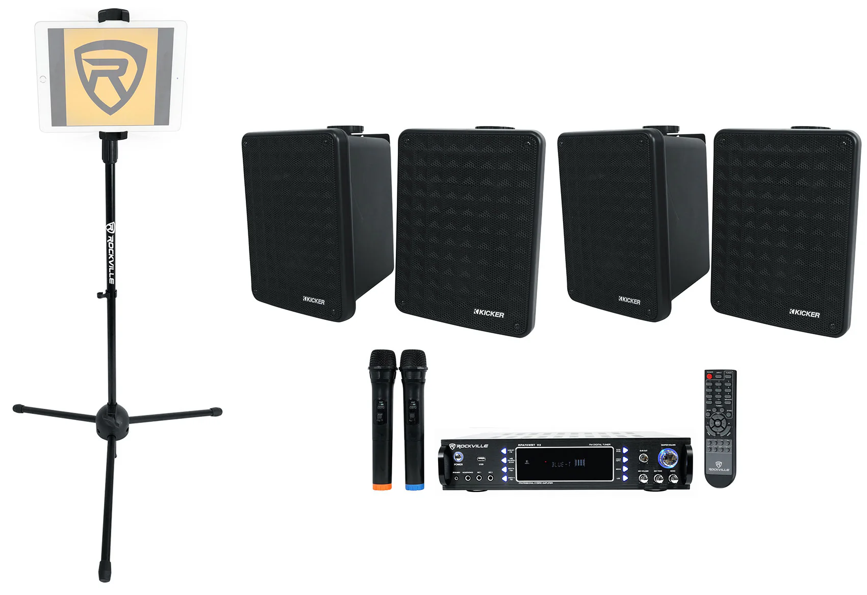 RPA70WBT V2 + (2) KB6 Black Speakers Bundle