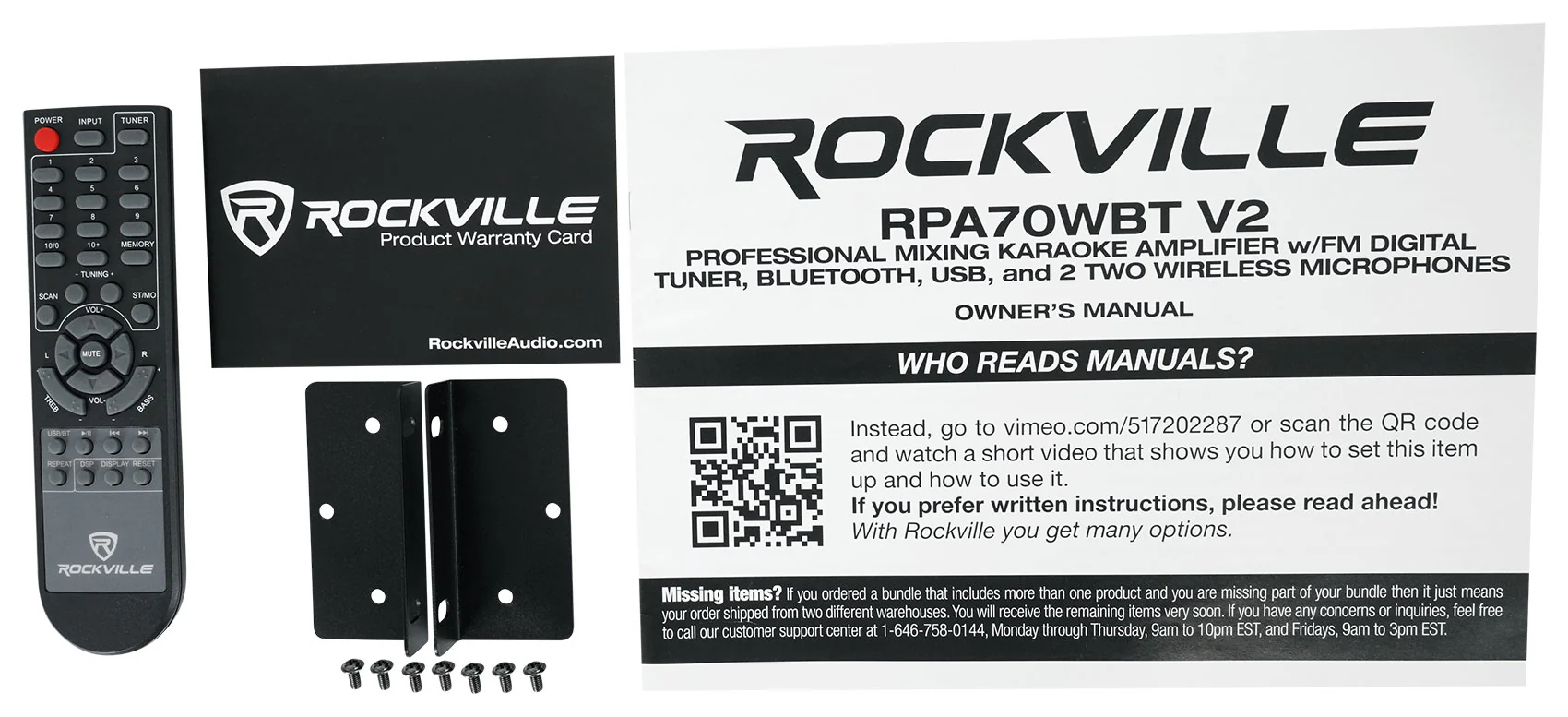 RockSlim White 2-Pack + RPA70WBT Karaoke Amplifier Bundle - Image 8