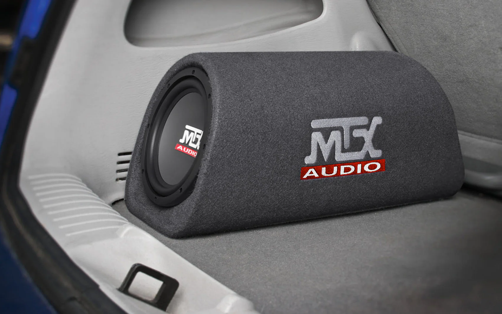 MTX Road Thunder RT8PT 8β 240 Watt Powered Vented/Ported Bass Tube+Amp Wire Kit - Image 5