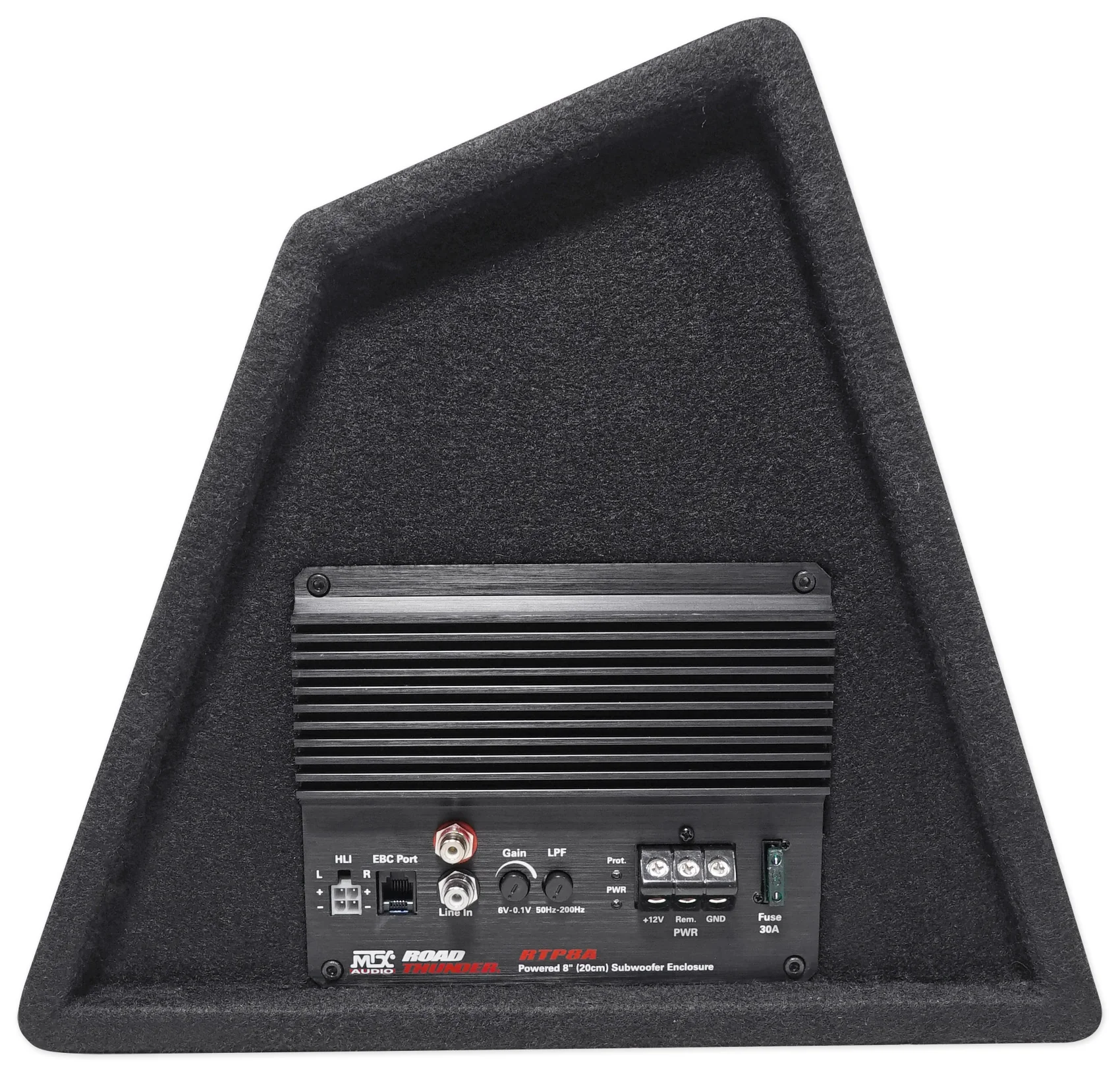 MTX RTP8A 8" 120w RMS Powered Subwoofer In Vented Sub Box Enclosure+Wire Kit - Image 5