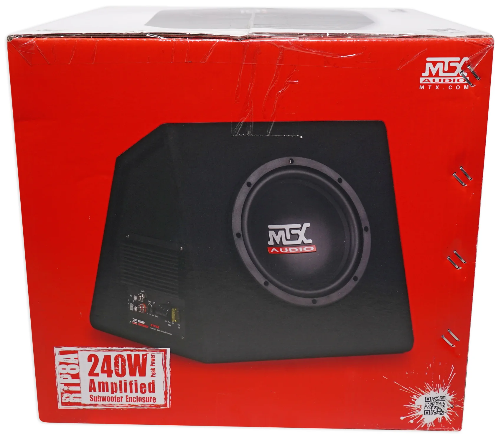 MTX RTP8A 8" 120w RMS Powered Subwoofer In Vented Sub Box Enclosure+Wire Kit - Image 8