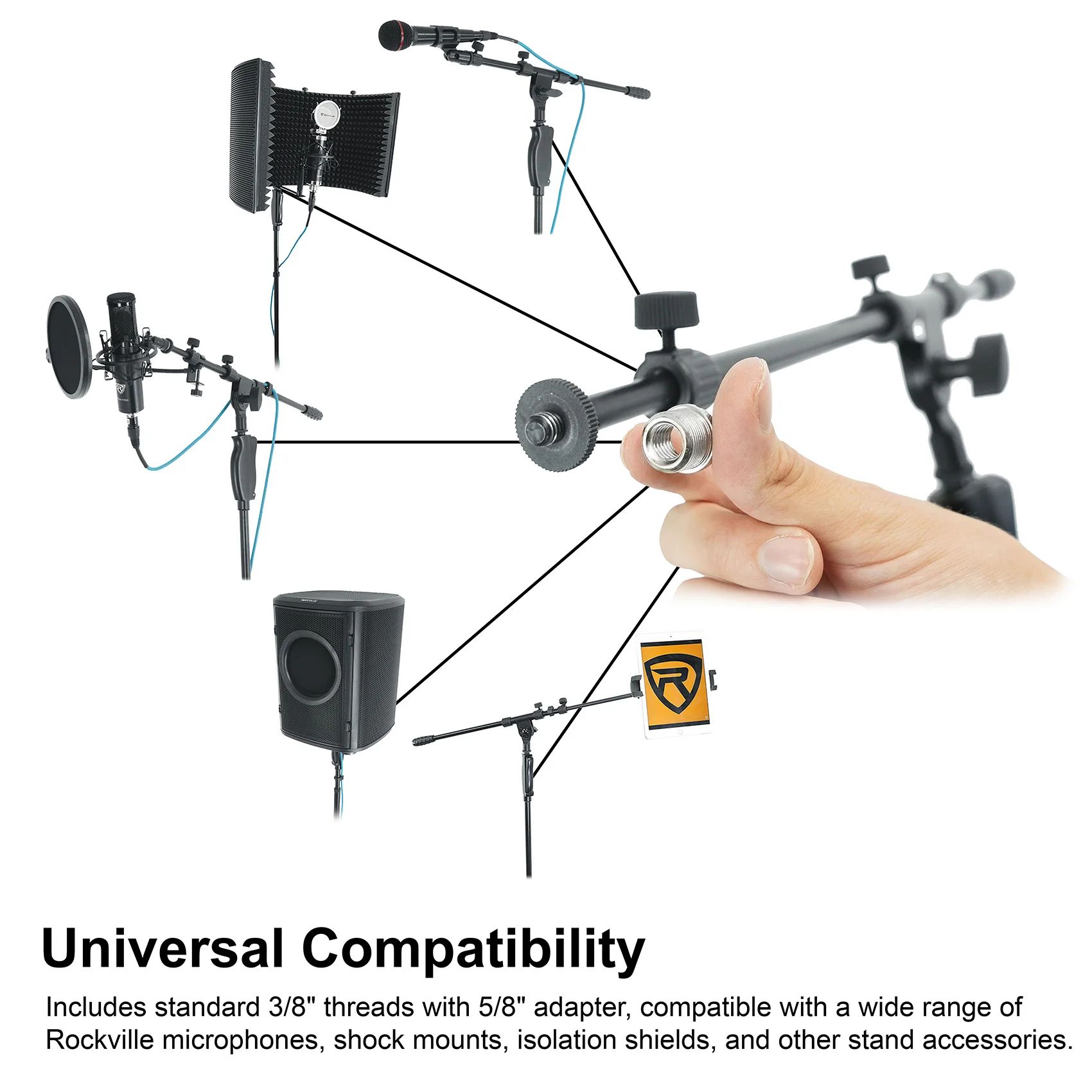 RVMIC3 V2 Mic Stand + iStand 22 Tablet/Phone Holder Bundle - Image 2