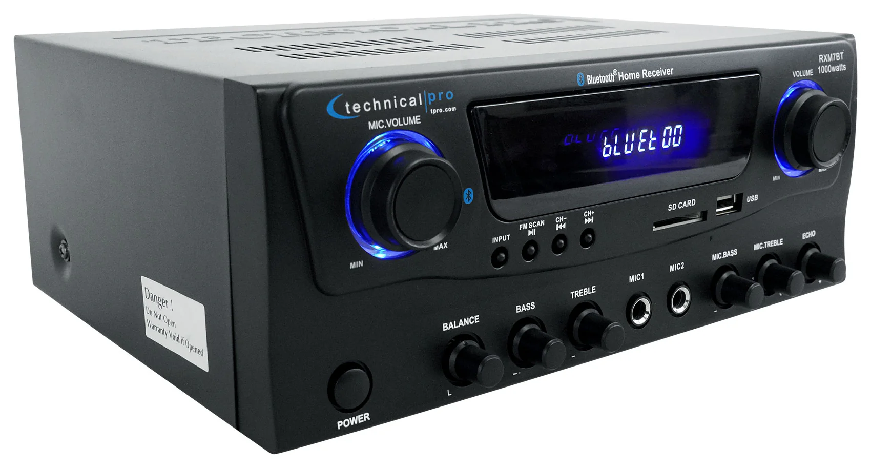 Technical Pro RXM7BT Home Receiver Bluetooth Amplifier+(8) 6.5" Celing Speakers - Image 4