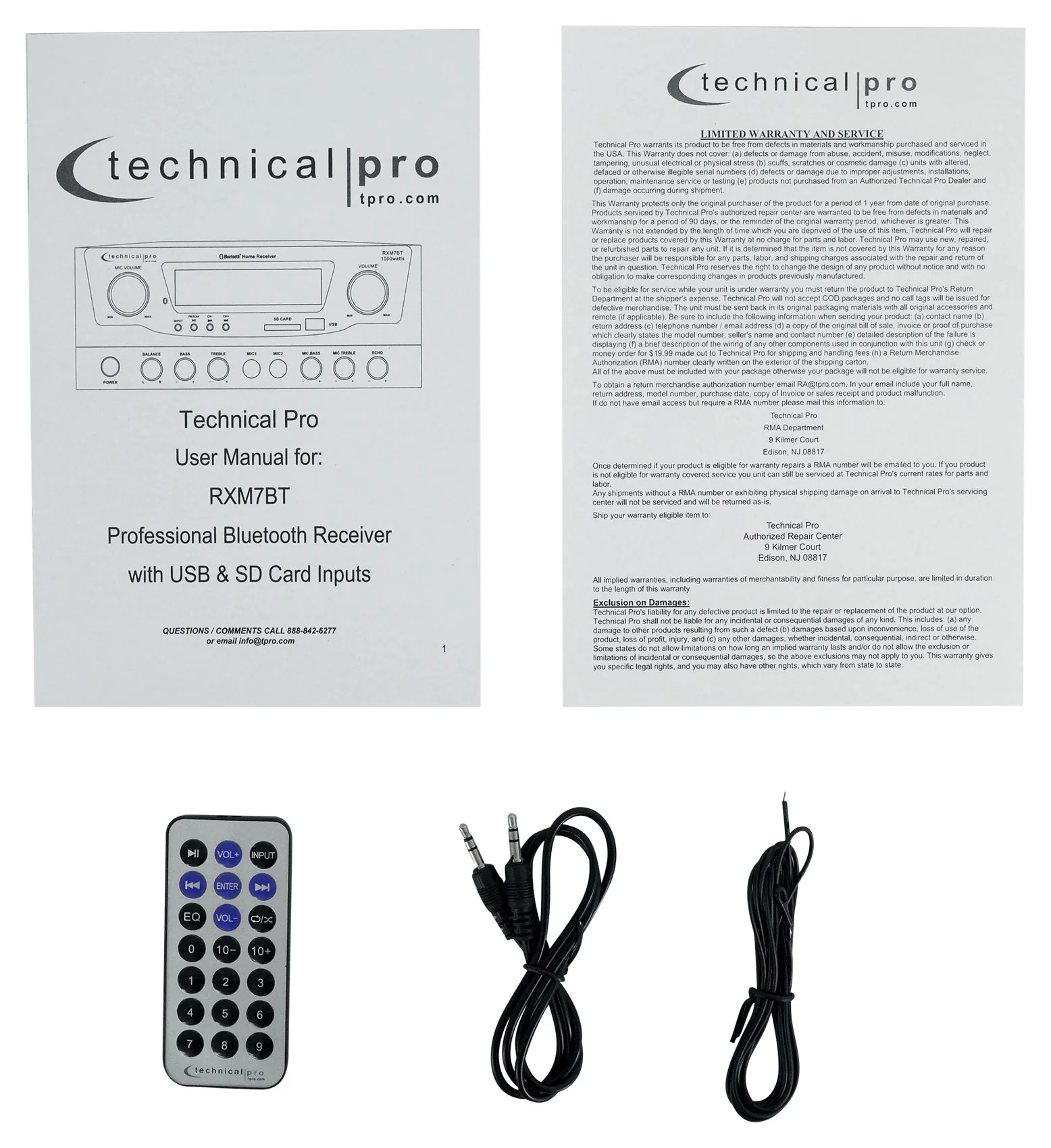Technical Pro RXM7BT Home Receiver Bluetooth Amplifier+(8) 6.5" Celing Speakers - Image 8