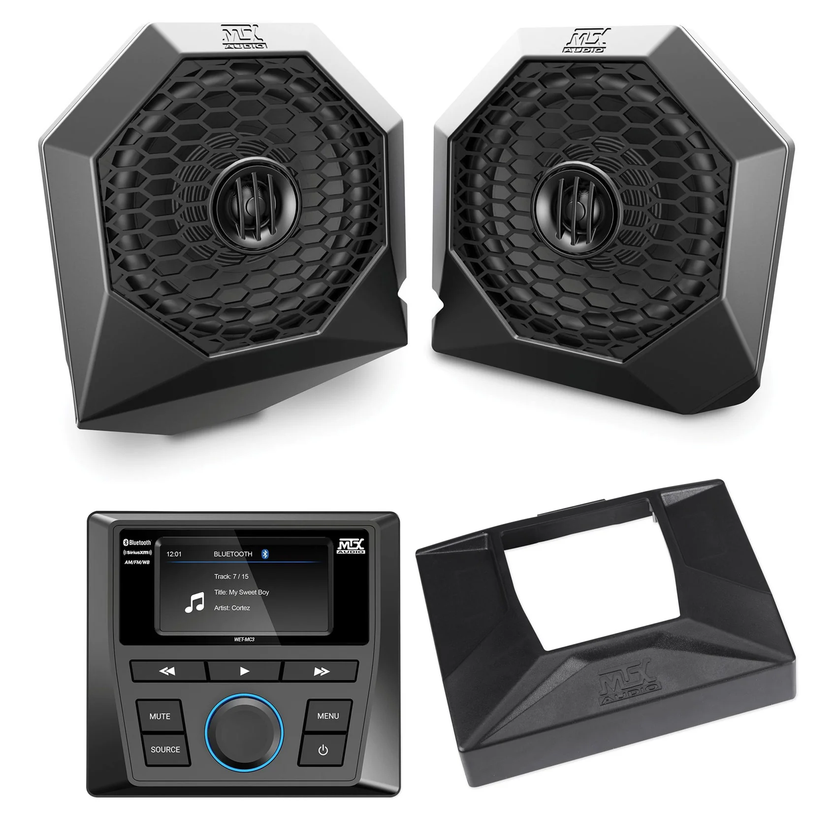 Tower Speakers+Bluetooth Receiver+Dash Kit for 2014-18 Polaris RZR XP1000/900 - Image 10
