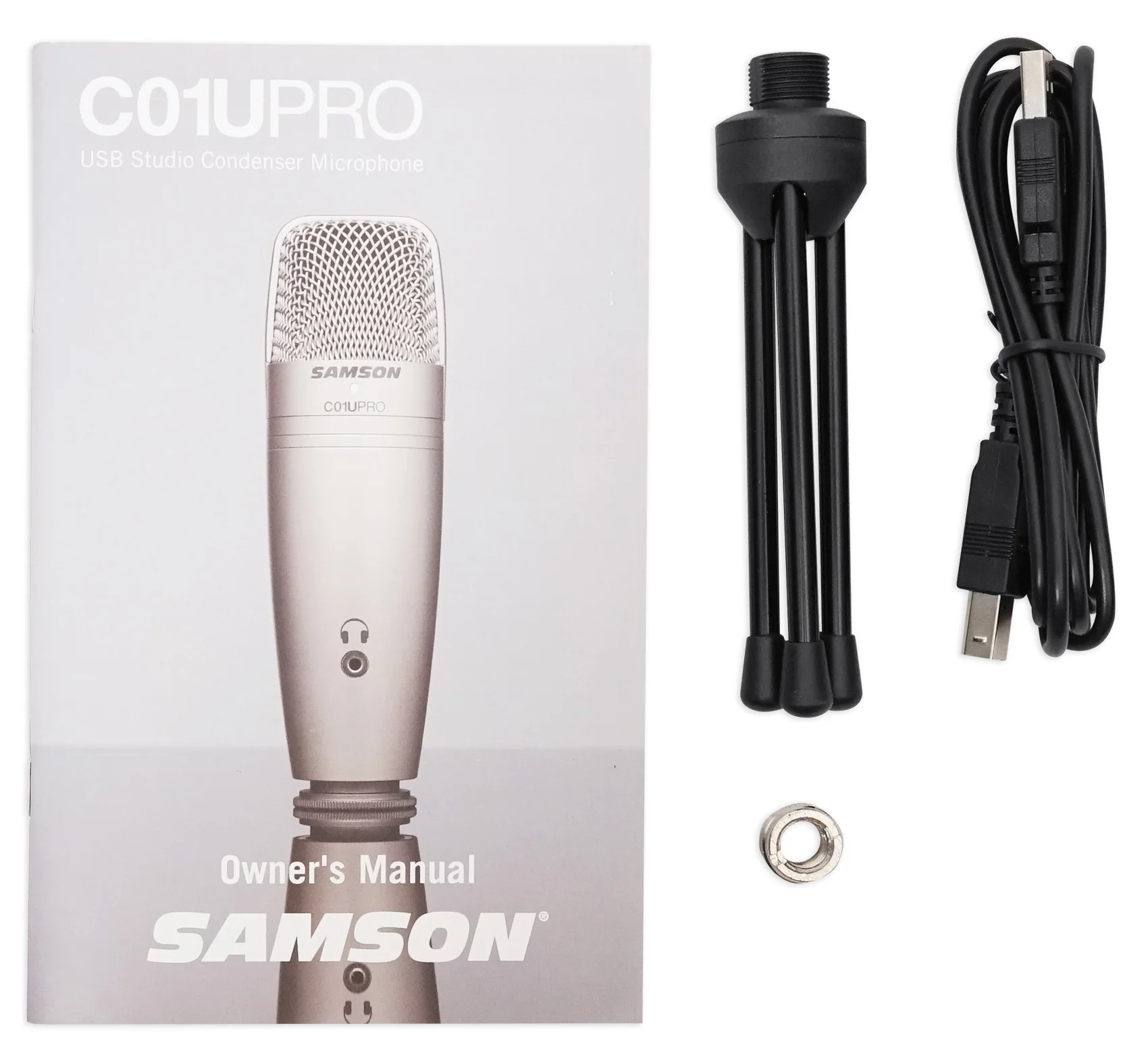 Samson C01U Pro USB Recording Streaming Condenser Microphone+iPhone/iPad Cable - Image 6