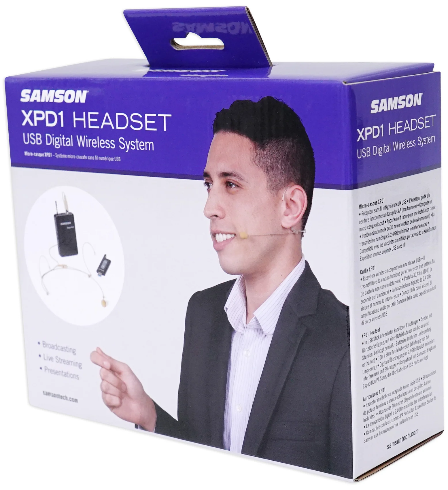 SAMSON XP106WDE 6" Rechargeable Bluetooth PA DJ Speaker+Stands+Headset+Mic+Case - Image 6