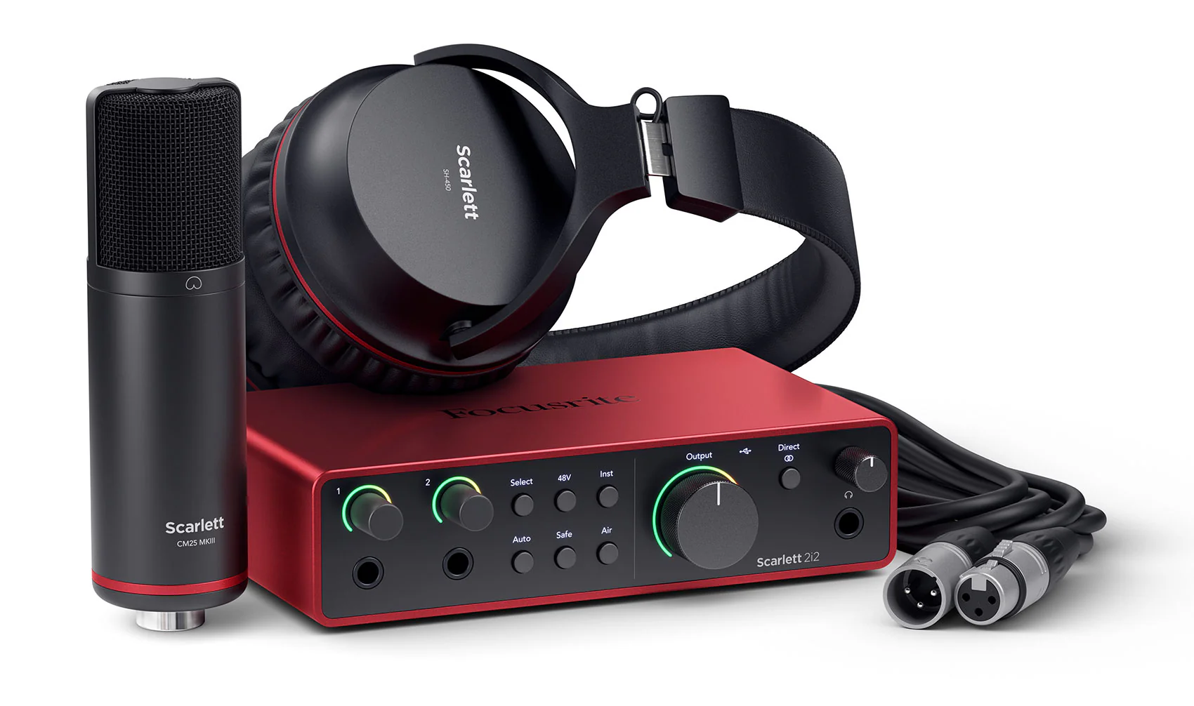 Focusrite Scarlett 2i2 Studio 4th Gen Recording Interface+Headphones+Mic+Boom - Image 2
