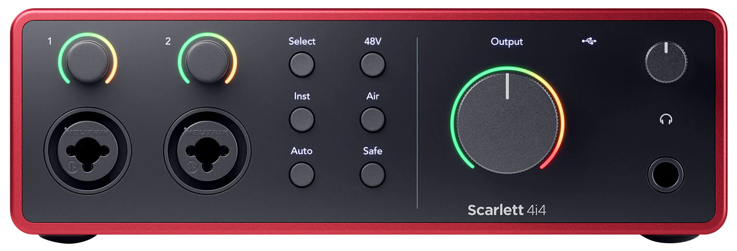 Focusrite Scarlett 4i4 4th Gen Studio Recording USB Audio Interface+Microphone - Image 4