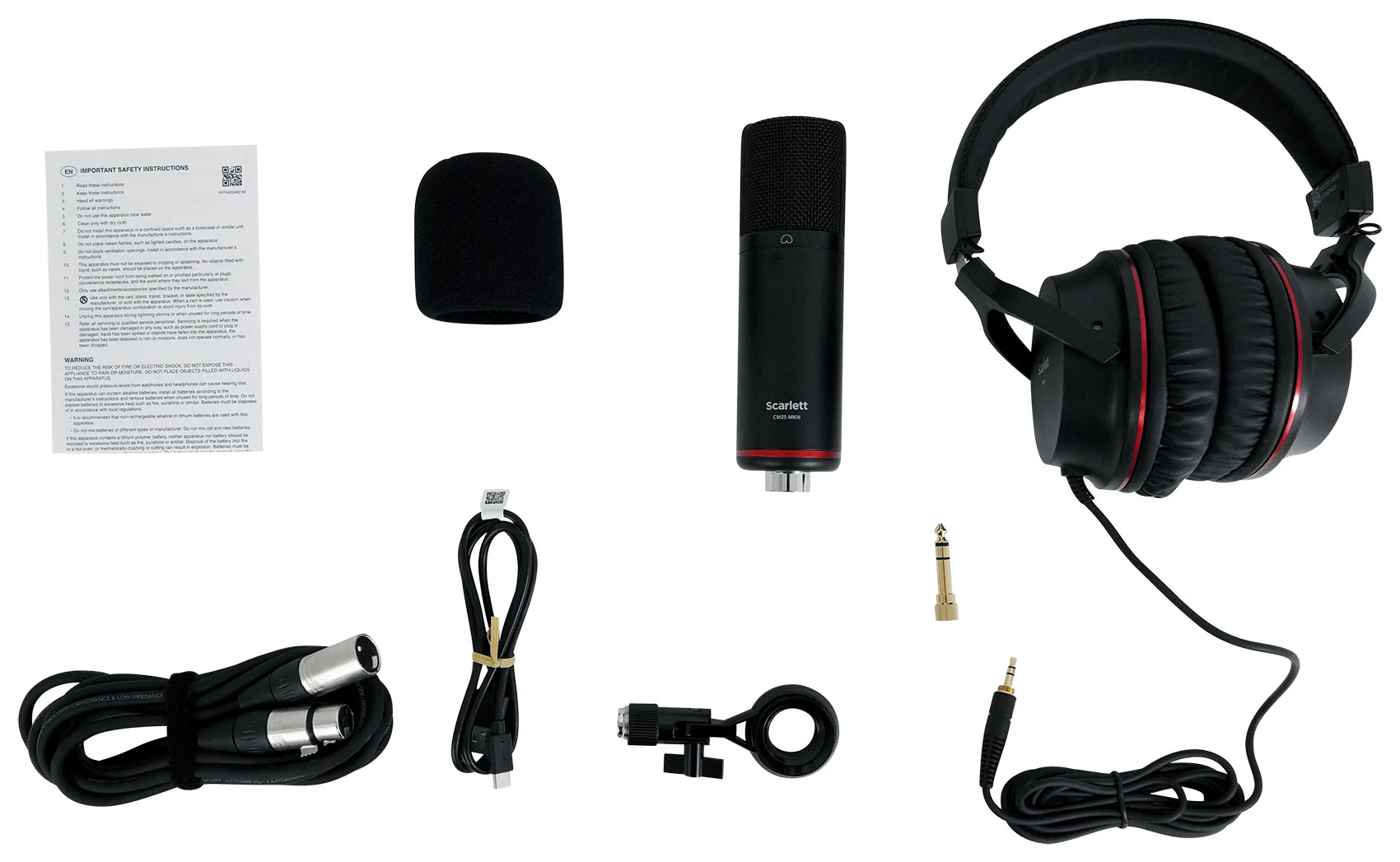 Focusrite Scarlett Solo Studio 4th Gen Recording Interface+Mic+Stand+Pop Filter - Image 10