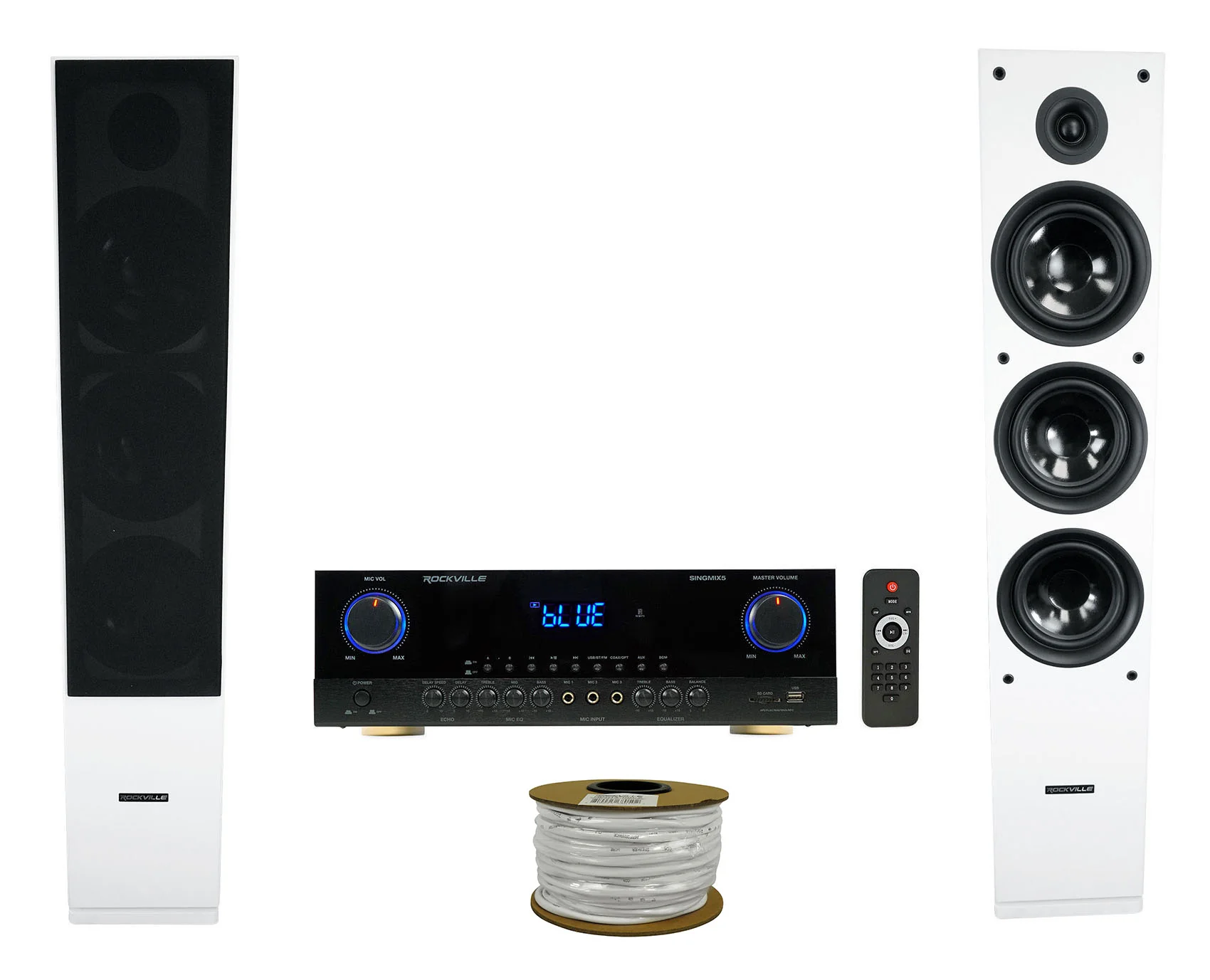 SINGMIX 5 V2 Receiver + RockTower 68W 2-Pack Bundle