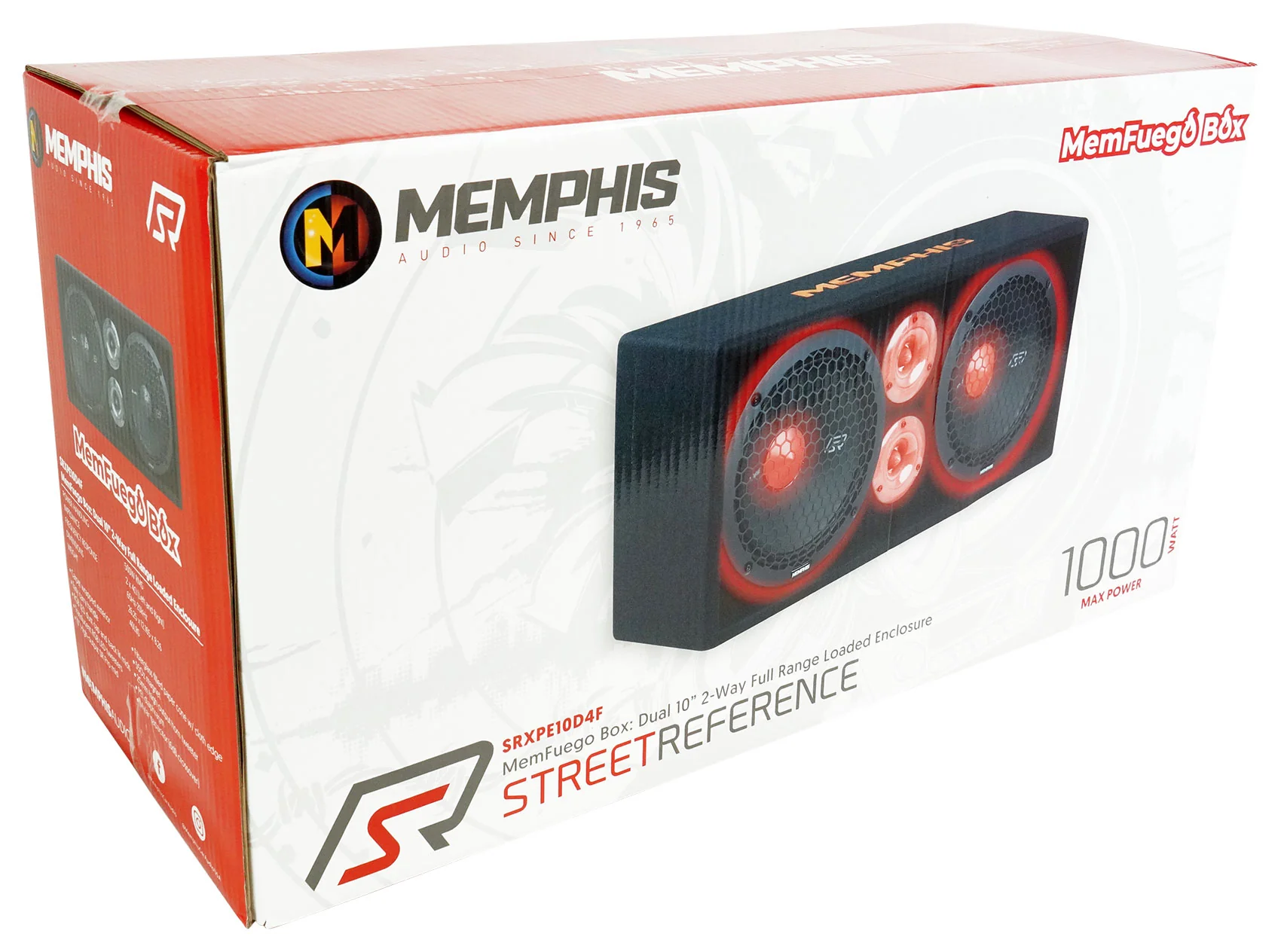 Memphis SRXPE10D4F Dual 10 inch Chuchero Car Enclosure Box w/ LED's and Bluetooth Speaker - Image 19