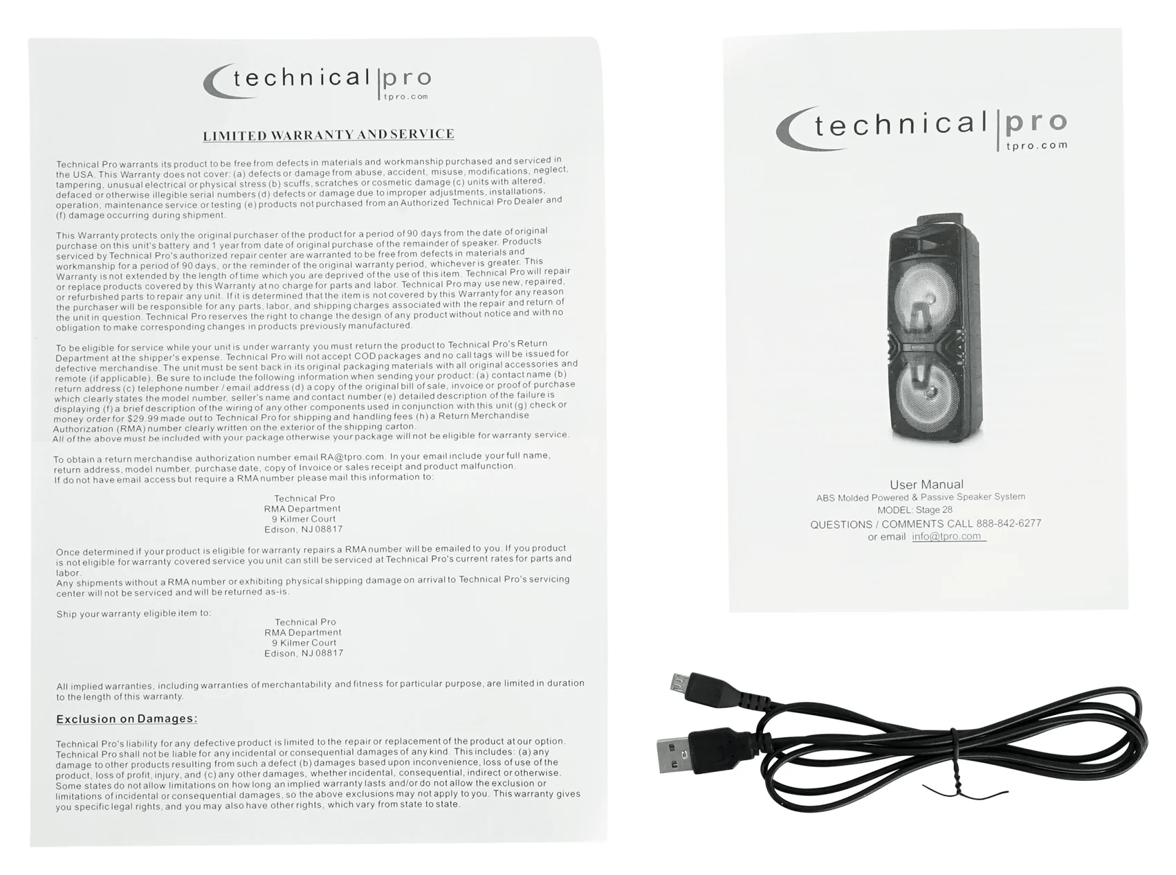 Technical Pro Dual 8" Rechargeable Karaoke Machine System Bundle with Stand & (2) Microphones - Image 12