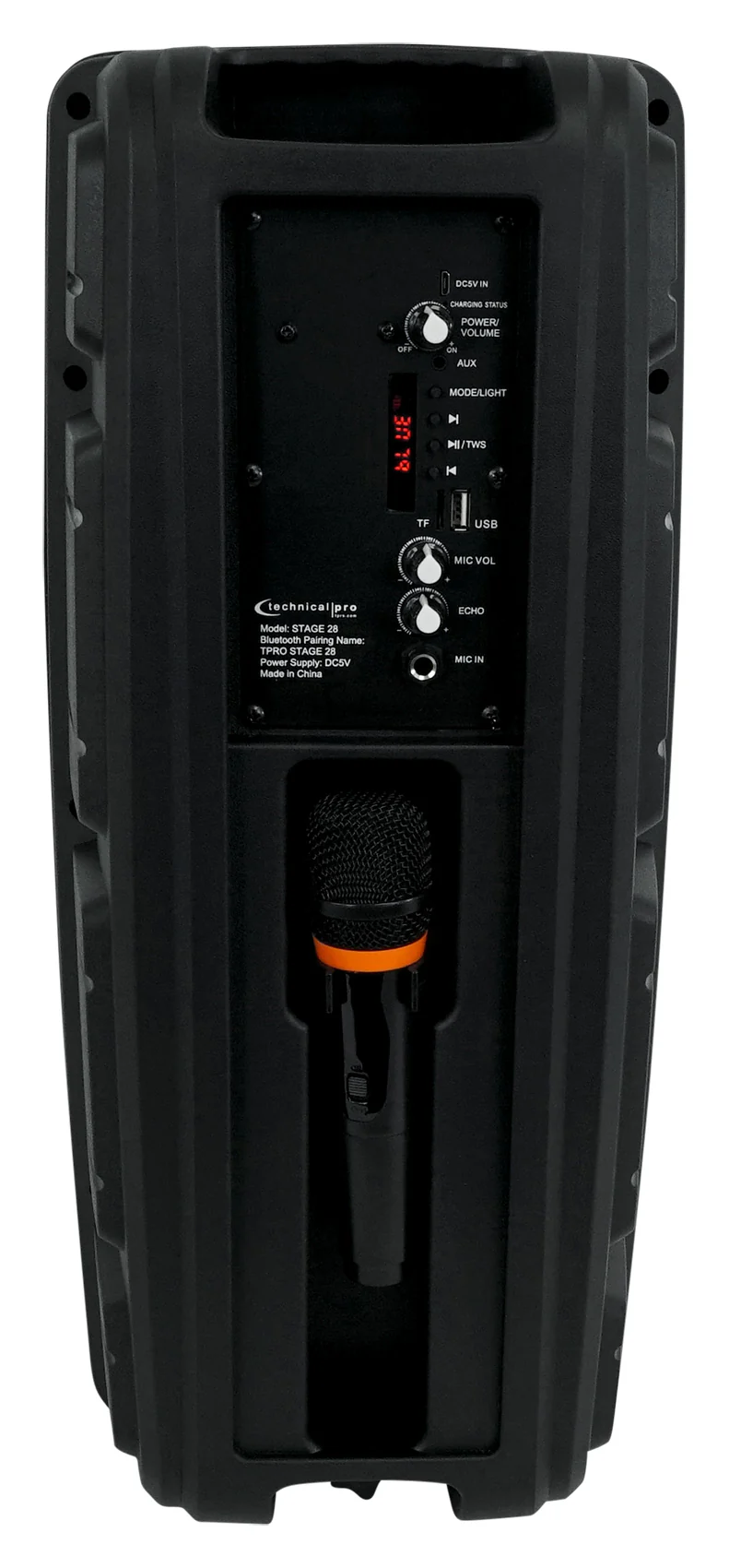 Technical Pro Dual 8" Rechargeable Karaoke Machine System Bundle with Stand & (2) Microphones - Image 7