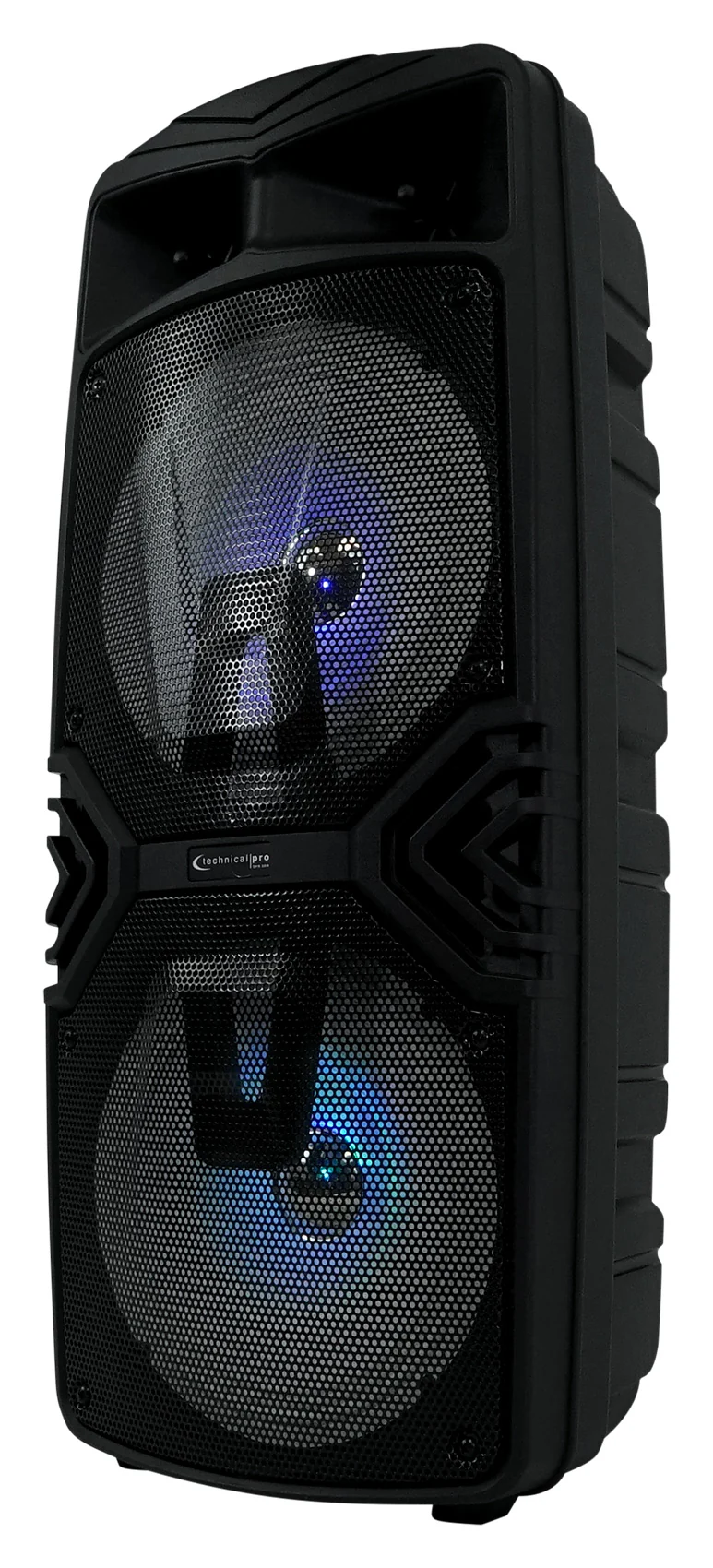 Technical Pro Dual 8" Rechargeable Karaoke Machine System Bundle with Stand & 3) Wireless Mics - Image 6