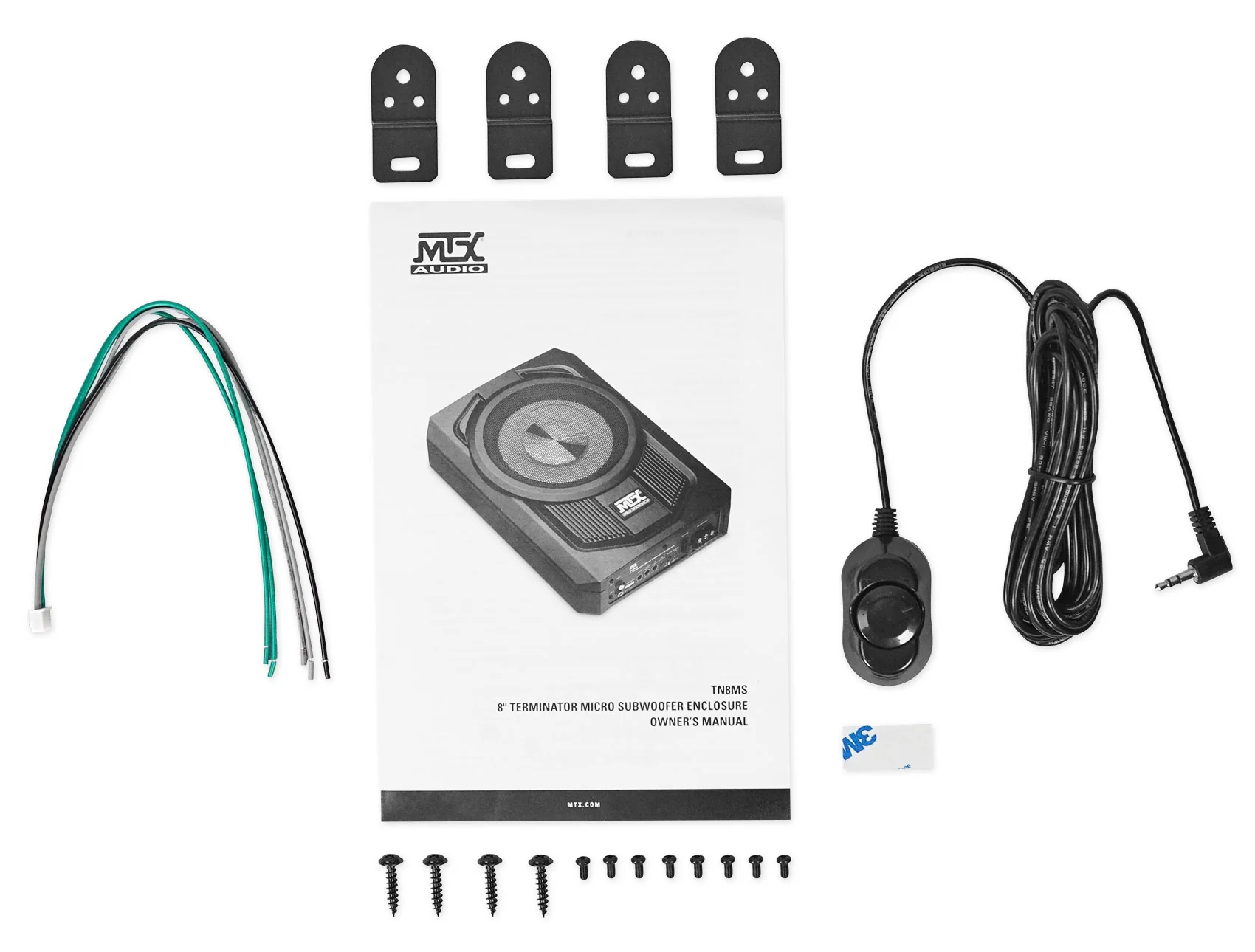 MTX TN8MS 8" 200w Slim Under-Seat Powered Car/Truck Subwoofer Sub+Remote+Amp Kit - Image 8
