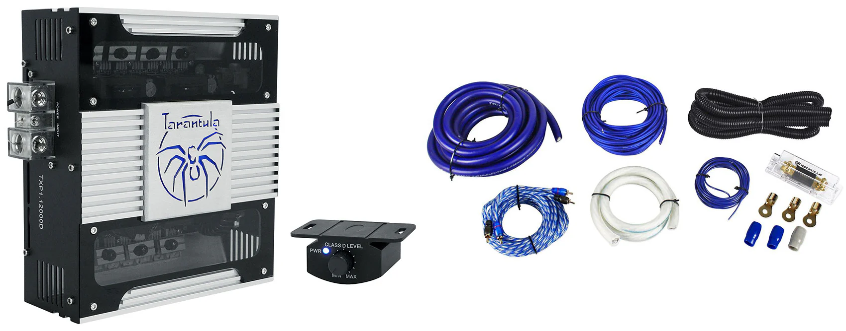 Soundstream TXP1.12000D 12,000 Watt Mono 1-Ohm Car Stereo Amplifier+Amp Kit