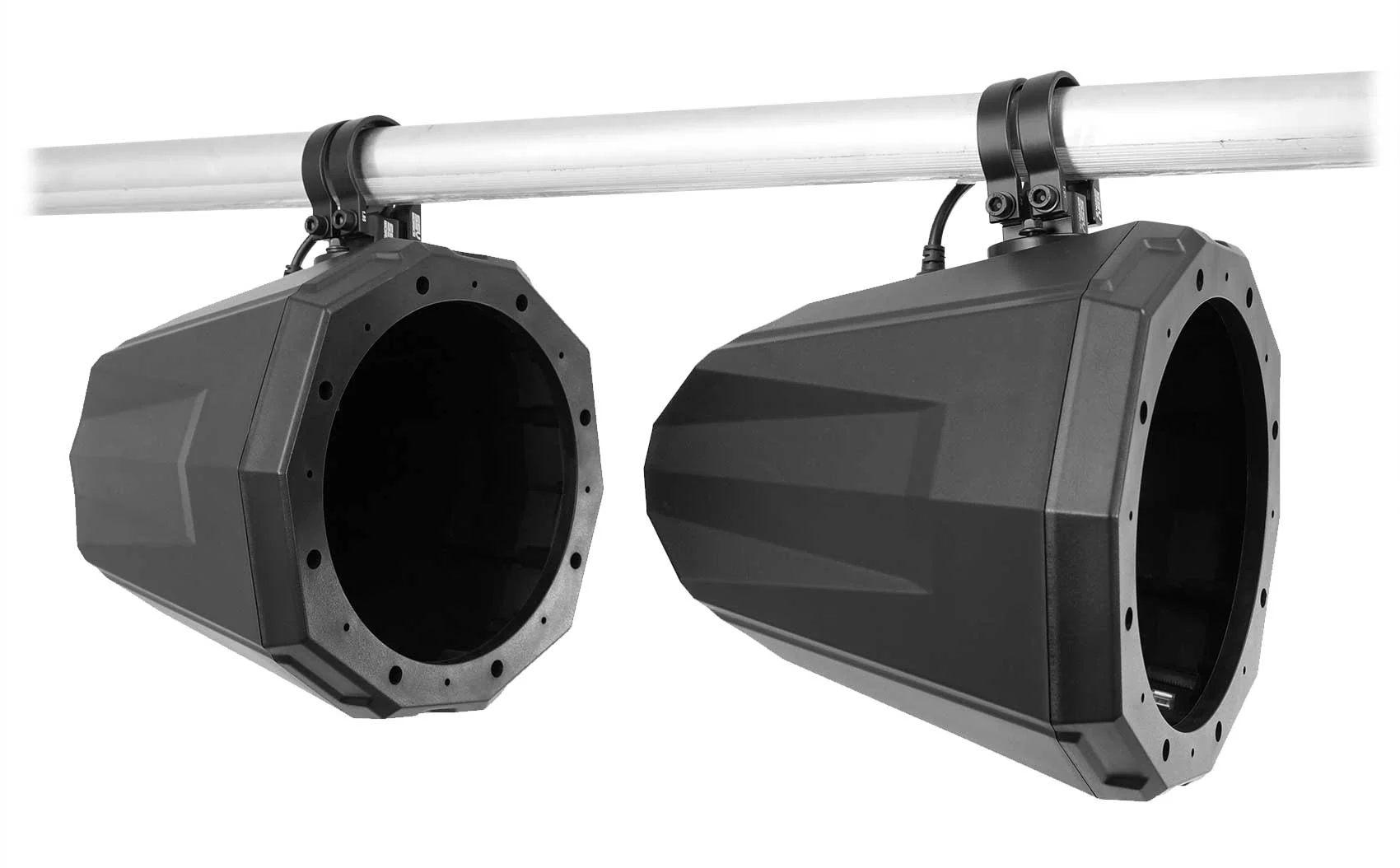 (2) Rockville 8" Speakers+SSV Swivel Cage Pods For Polaris RZR PRO XP w/2" Cage - Image 3