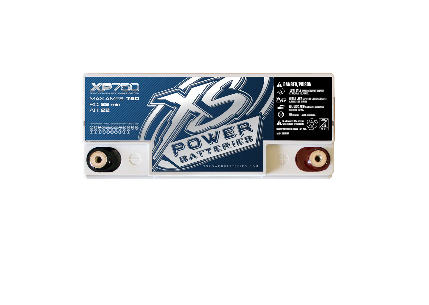 XS Power XP750 750 Watt Power Cell Car Audio Battery System + Power/Ground Wires - Image 9