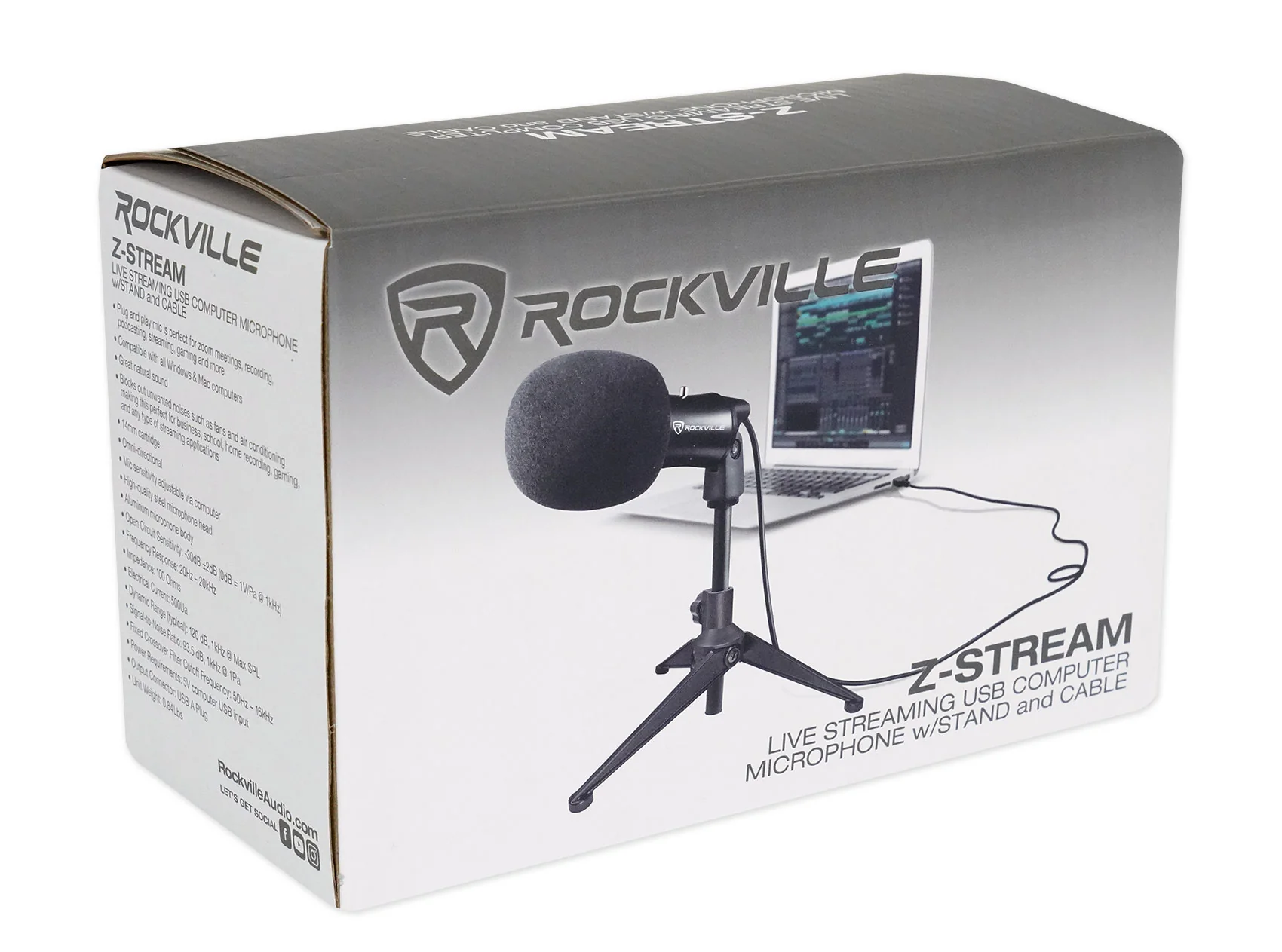 Rockville Z-Stream USB Microphone + RockPop Dual-Screen Filter Bundle - Image 13